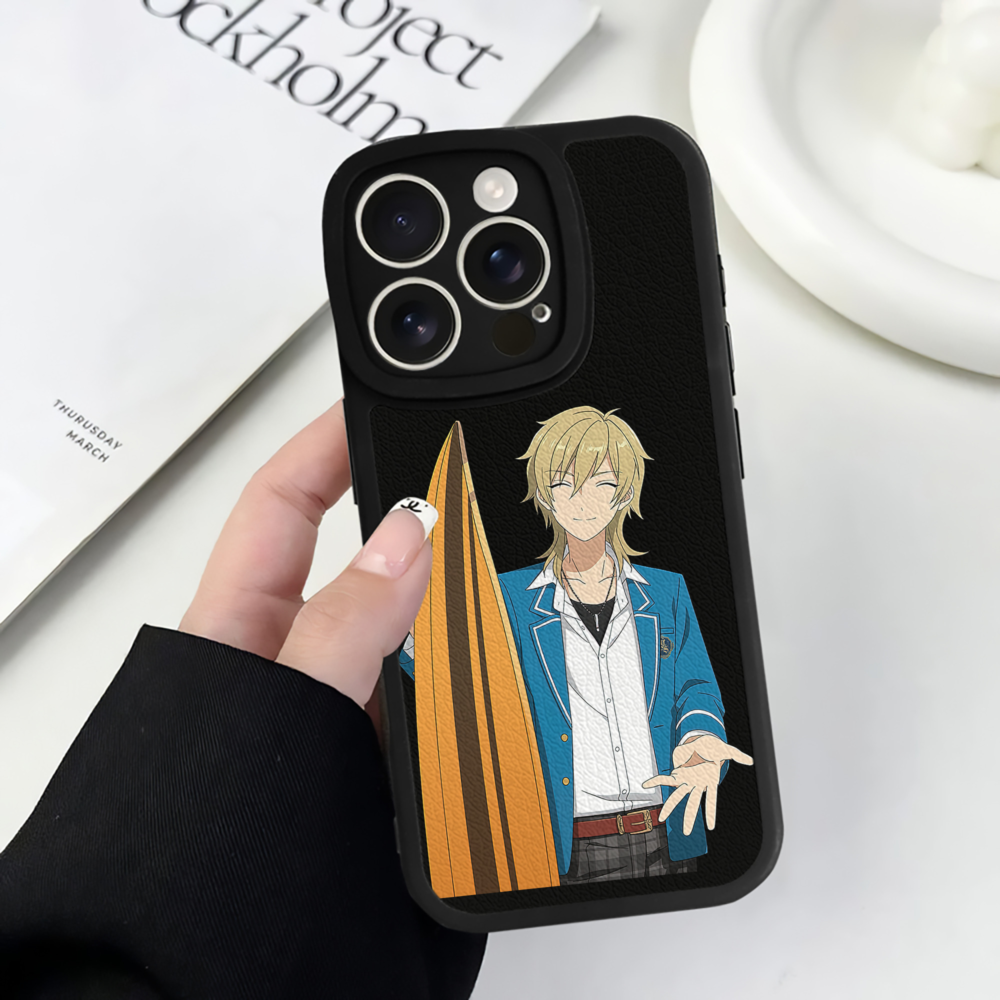 （画像用） あんさんぶるスターズ! Ensemble Stars 【iPhone 16シリーズ対応】シリコンスマホケース（レザー調） 材質：シリコン